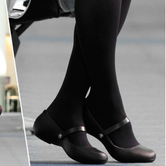 alice work flat crocs